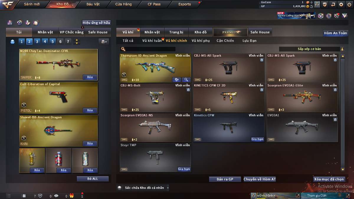 shop acc cf uy tin gia re